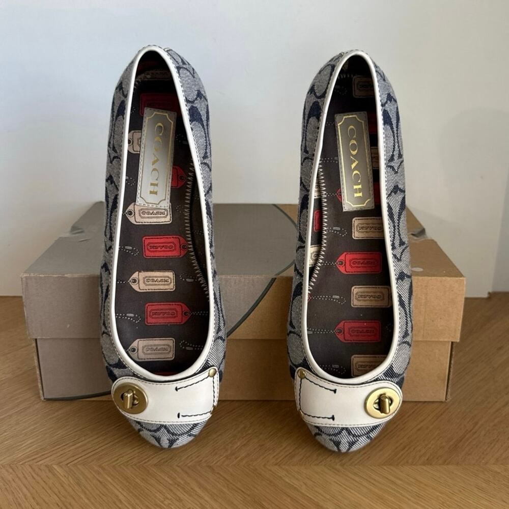 Coach Signature Denim Women Ballet Flats- SZ 10